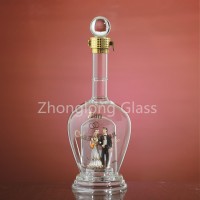 HOT! 500ml Wedding Double Wall Glass Wine Bottle