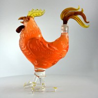 HOT! Big volume 3L 2L 1L Animal Rooster Glass Wine Bottle Wine pot Wine Jug